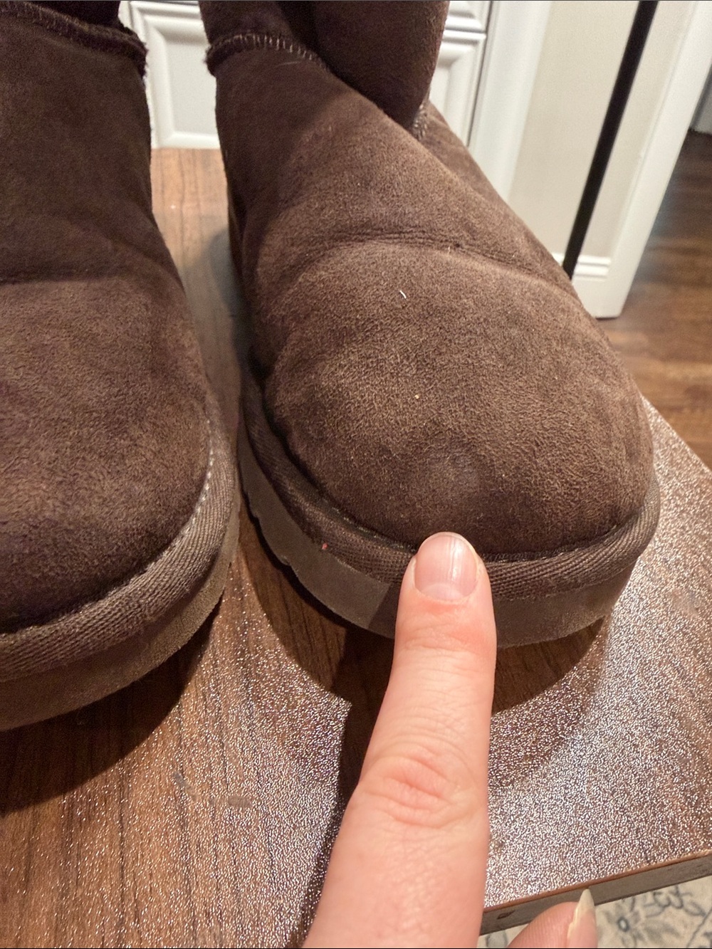 UGG Tall Triple Button Suede Boots in Brown - Picture 3 of 10